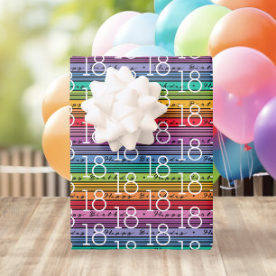 18th Birthday Wrapping Paper Sheet