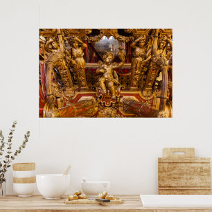 18th c. Coach detail. Museu dos Coches. Lisbon Poster