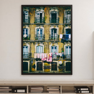 18th c rundown building in Alfama district. Lisbon Photo Print