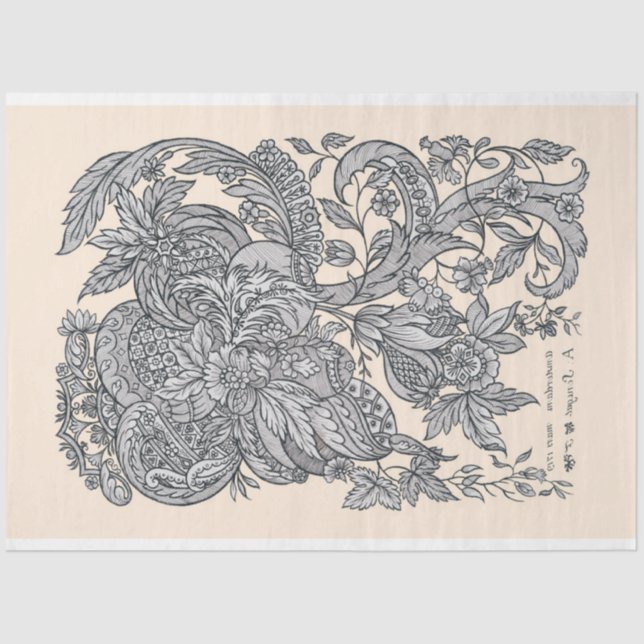 18th Century Fabric Design Tissue Paper (Front)