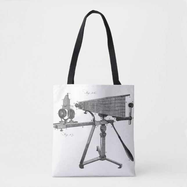 18th Century Microscope Antique Science INSTRUMENT Tote Bag (Front)
