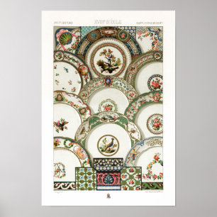 18th Century pattern by Albert Racinet Poster