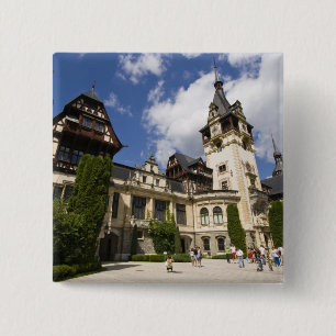 18th Century Peles Castle, Sinaia, Romania, 2 15 Cm Square Badge