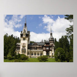 18th Century Peles Castle, Sinaia, Romania, Poster