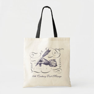 18th Century Text Message Hand with Quill Pen Tote Bag
