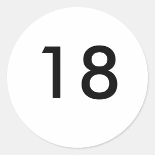 18th classic round sticker