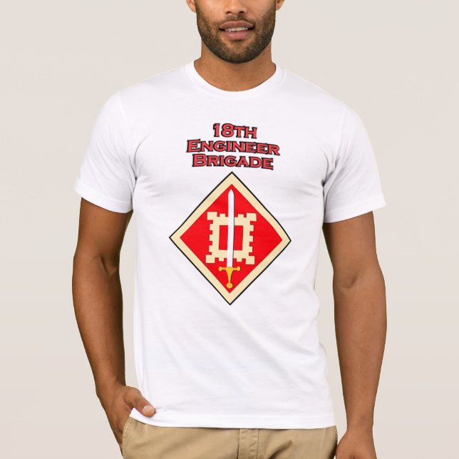 18th Engineer Brigade shoulder patch T-shirt (Front)