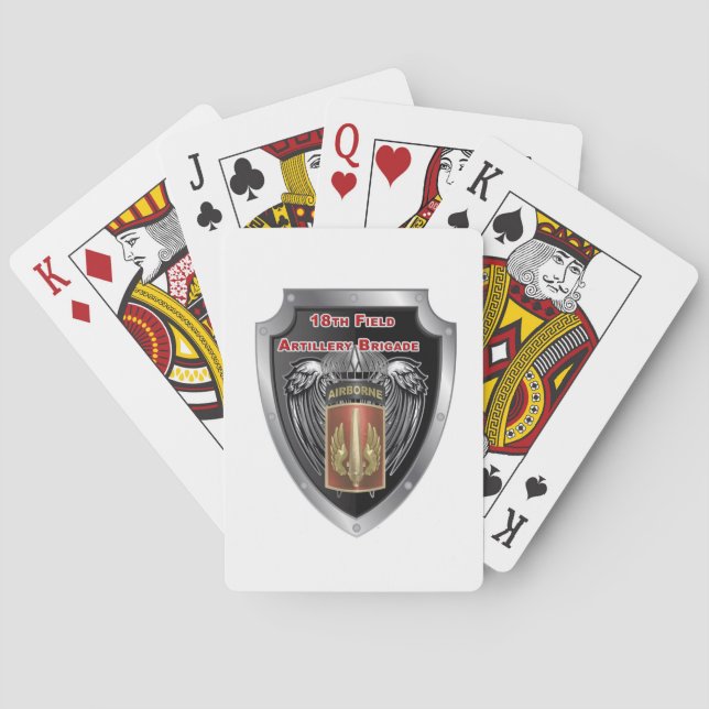 18th Field Artillery Brigade Airborne Playing Cards (Back)