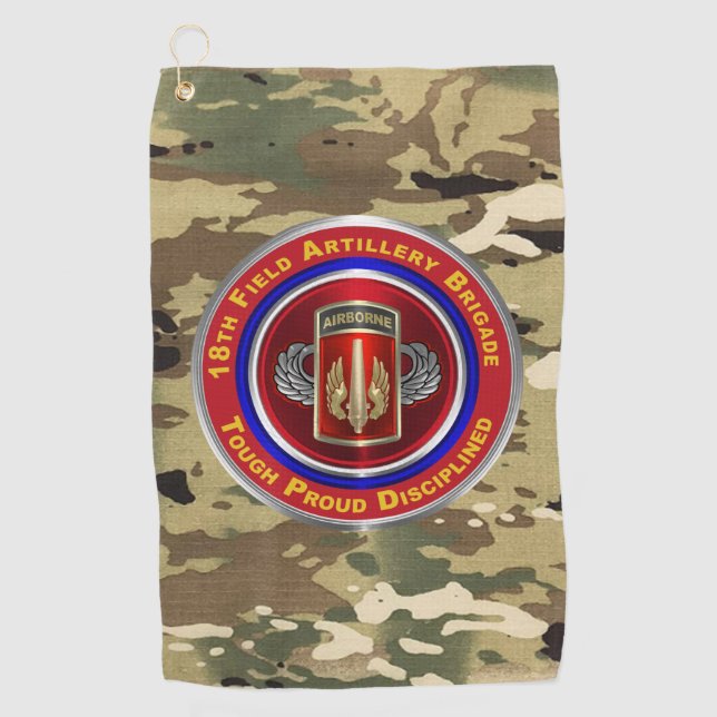 18th Field Artillery Brigade  Golf Towel (Front)