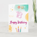 18th Happy Birthday Card<br><div class="desc">18th Birthday Photo Collage Girl Pink Flower White Card Create a Eighteenth Birthday seven photos collage in a big number eighteen shape. Decorated with beautiful and lovely watercolor blush pink flowers and green foliage. Great 18th Birthday gift for girls. Personalised number 18 photo collage for a unique and very special...</div>