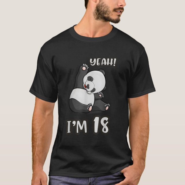 18Th Panda Yeah Im 18 T-Shirt (Front)