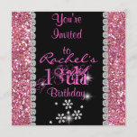 18th PINK CHIC Birthday Party Invitation<br><div class="desc">Trendy with sparkle crystals... Enjoy this show stopper invitation...  For all Milestone Birthdays or Anniversaries BLING BLING</div>