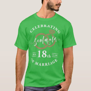 18th Wedding Anniversary  18 years of Marriage  T-Shirt