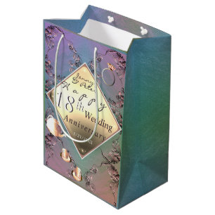 18th Wedding Anniversary Acquamarine Colour Medium Gift Bag