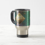 18th Wedding Anniversary Acquamarine Colour Travel Mug<br><div class="desc">If you're looking for that unique travel mug that says all you want to for their 18th wedding anniversary,  and has added porcelain graphics and acquamarine colours,  then perhaps you've found it!</div>