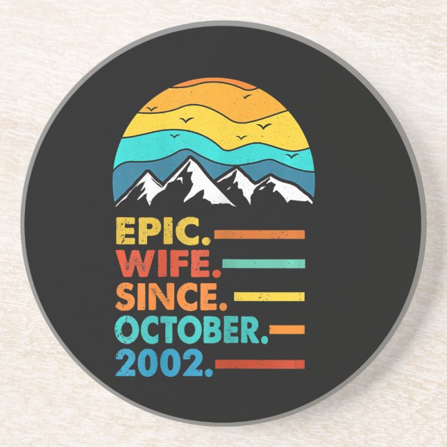 18th Wedding Anniversary Gift For Her 18 Years Coaster (Front)