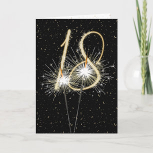 18th wedding anniversary sparklers card