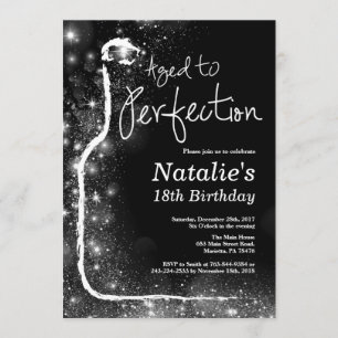 18th Wine Birthday Invitation. Aged to Perfection Invitation