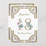 18th Years Elegant Gold Birthday Party Invitation<br><div class="desc">For the 18 year old who wants to celebrate her birthday in elegance this Gold Art Deco Red White Roses 18th Birthday Party Invitation Card will set the beautiful tone for the affair. The Invitation says to guest they must dress to impress as the birthday girl celebrates entering the adult...</div>