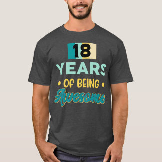18th Years Old Vintage Birthday for birthday boy T-Shirt