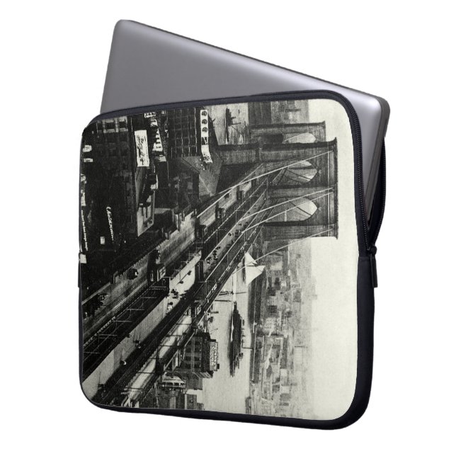 1900 Brooklyn Bridge Laptop Sleeve (Front Left)