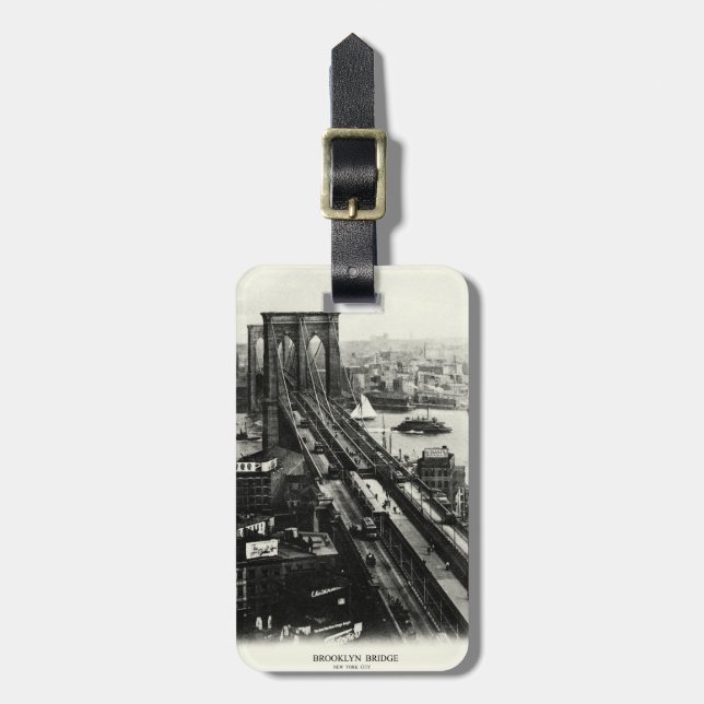 1900 Brooklyn Bridge Luggage Tag (Front Vertical)
