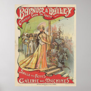 1900 Edel Barnum Bailey Beauty Poster