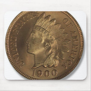 1900 Indian Head Penny Mouse Pad