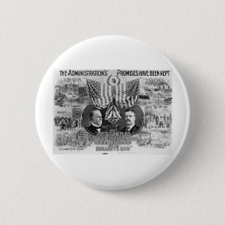 1900 Mckinley -Teddy Roosevelt 6 Cm Round Badge