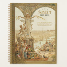 1900 Paris Exhibition Poster Personalized Planner
