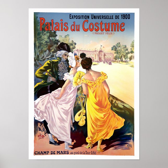 1900 Paris World Expo France vintage travel Poster (Front)