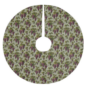 1900 Vintage Grapes Fruit Botanical Design Brushed Polyester Tree Skirt