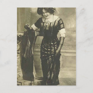 1900's fancy woman post card