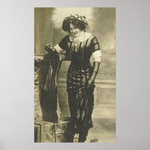 1900's fancy woman poster