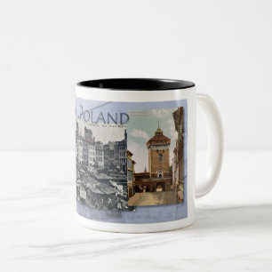 1900s POLAND POSTCARDS Two-Tone Coffee Mug