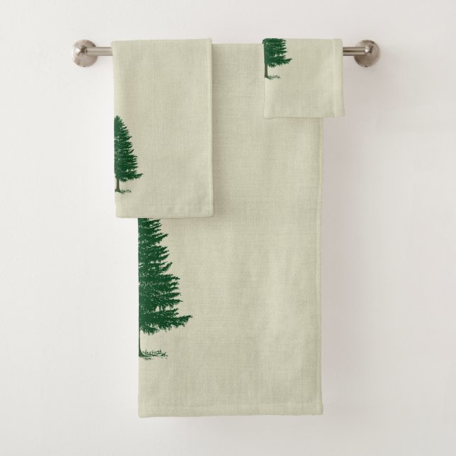1901 Maine Flag - Vintage Style Bath Towel Set (Insitu)