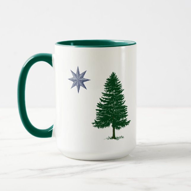 1901 Maine Flag - Vintage Style Mug (Left)