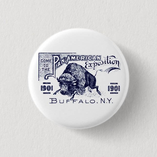 1901 Pan-American Expo 3 Cm Round Badge (Front)