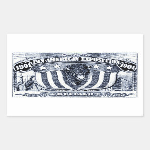 1901 Pan-American Exposition Rectangular Sticker