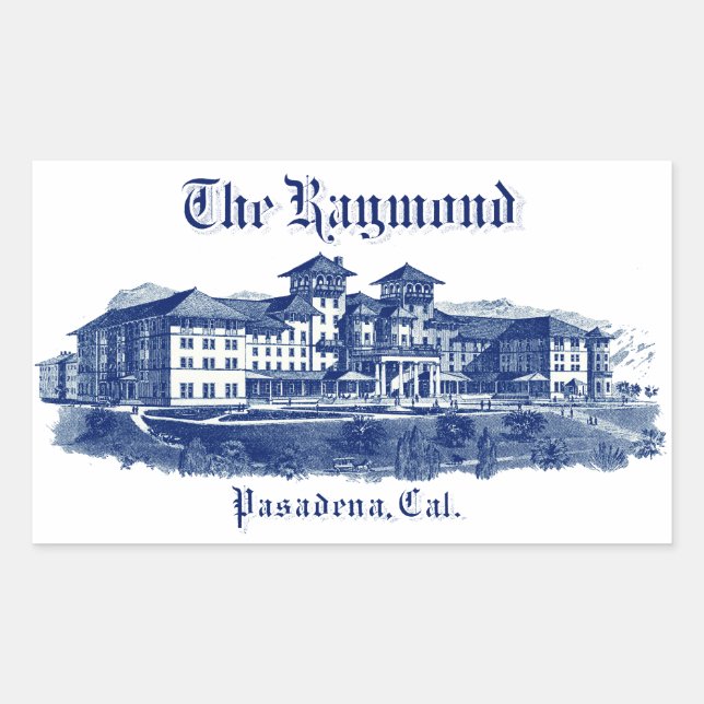 1901 Raymond Hotel Pasadena California Rectangular Sticker (Front)