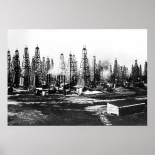 1901 TEXAS SPINDLETOP OIL FIELD POSTER