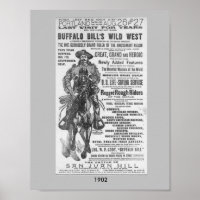 1902 Buffalo Bill's Wild West Show Ad Poster Image