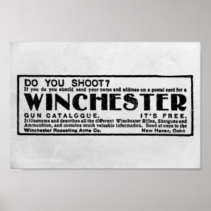 1902 Vintage Winchester Ad Poster
