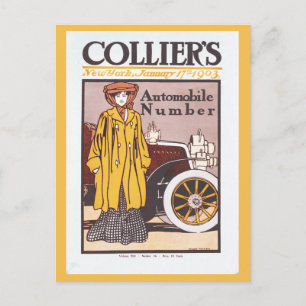 1903 Colliers automobile number Postcard