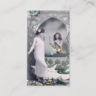 1904 Art Nouveau Valentine Business Card