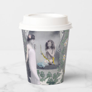 1904 Art Nouveau Valentine  Paper Cups