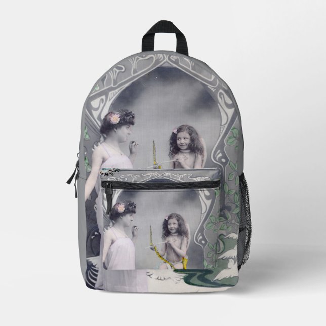 1904 Art Nouveau Valentine  Printed Backpack (Front)