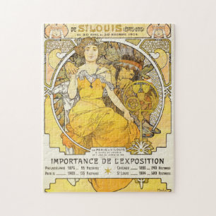 1904 World's Fair By Alphonse Mucha Jigsaw Puzzle