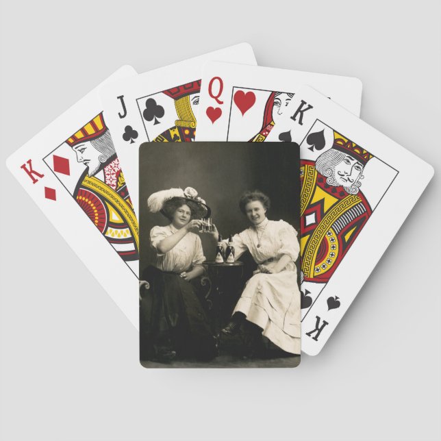 1905 Beer Drinking Girlfriends Playing Cards (Back)