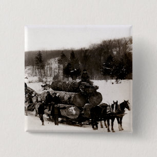 1905 Lumberjacks at work 15 Cm Square Badge